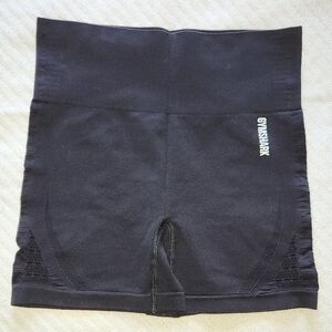 Gymshark Black Gym Shorts High-Waisted Athletic - Large